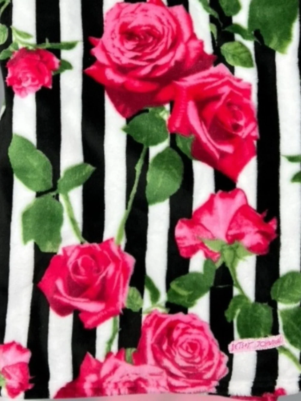 Betsey Johnson plush throw